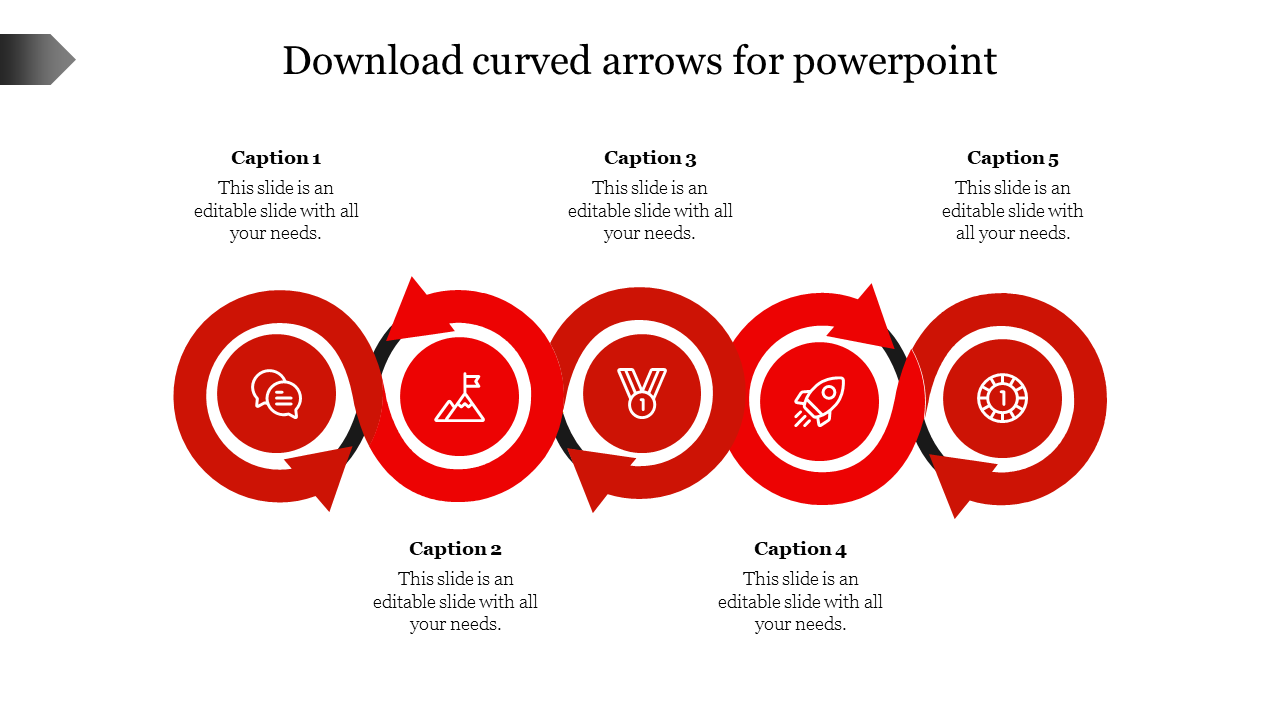 Free - Download Curved Arrows For PowerPoint Presentation Template